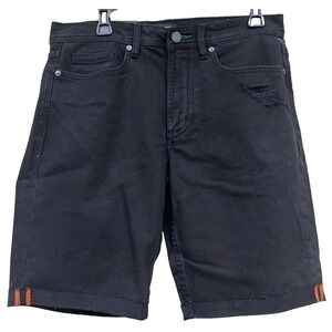 Blank NYC Jorts Mens 33 Black Stretch Denim Shorts Skinny Fit Distressed